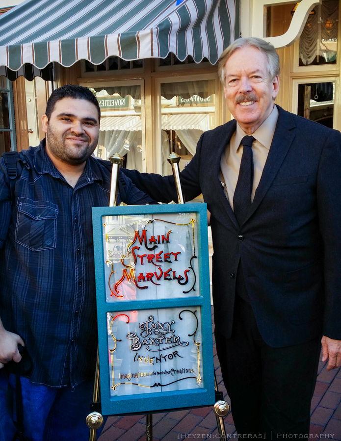 Me and Tony Baxter with a replica of his new window.
